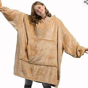 Brand new tan oversized hoodie blanket!